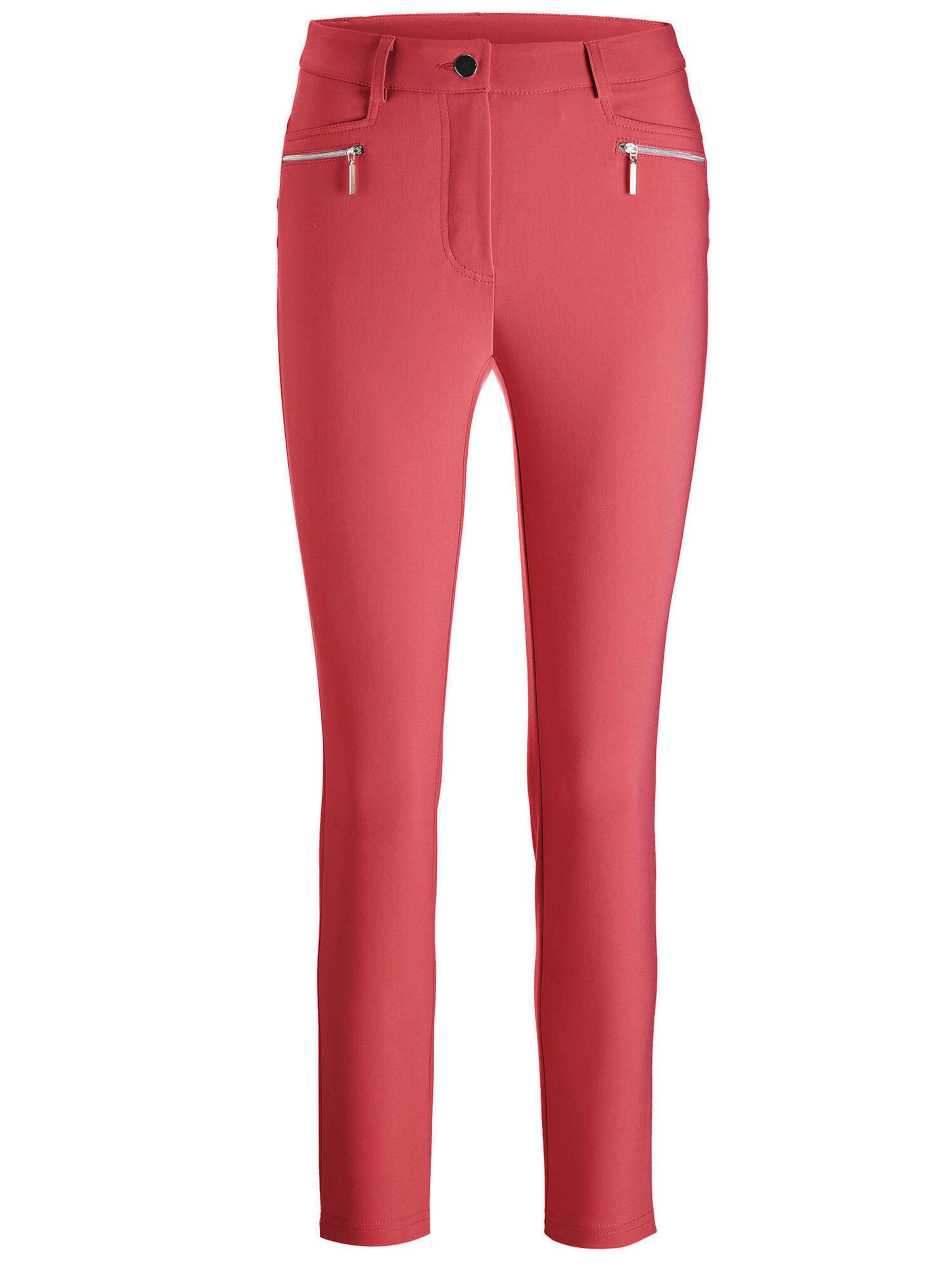 Goldner Slimfit Broek 'Bella' in Rood: voorkant