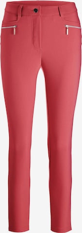 Goldner Slimfit Hose 'Bella' in Rot: Vorderseite