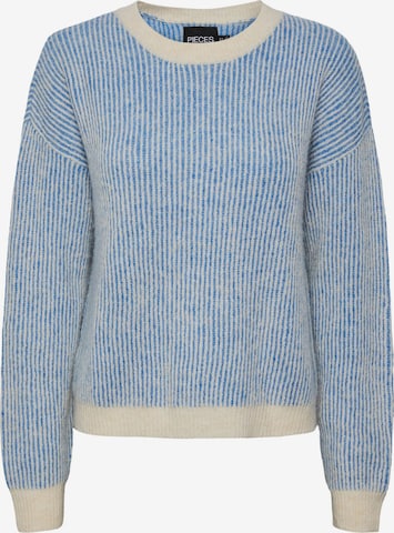 PIECES Sweater 'KARMEN' in Blue: front