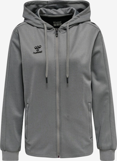 Hummel Sportsweatjacke in XXL in graumeliert / schwarz, Produktansicht