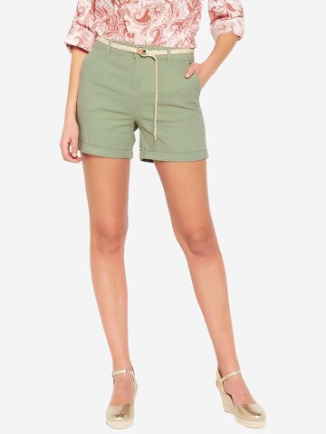 LolaLiza Regular Chino Pants in Green