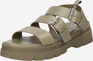 Bata Sandals in Green: front