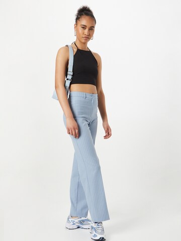 Monki Wide leg Pantalon in Blauw