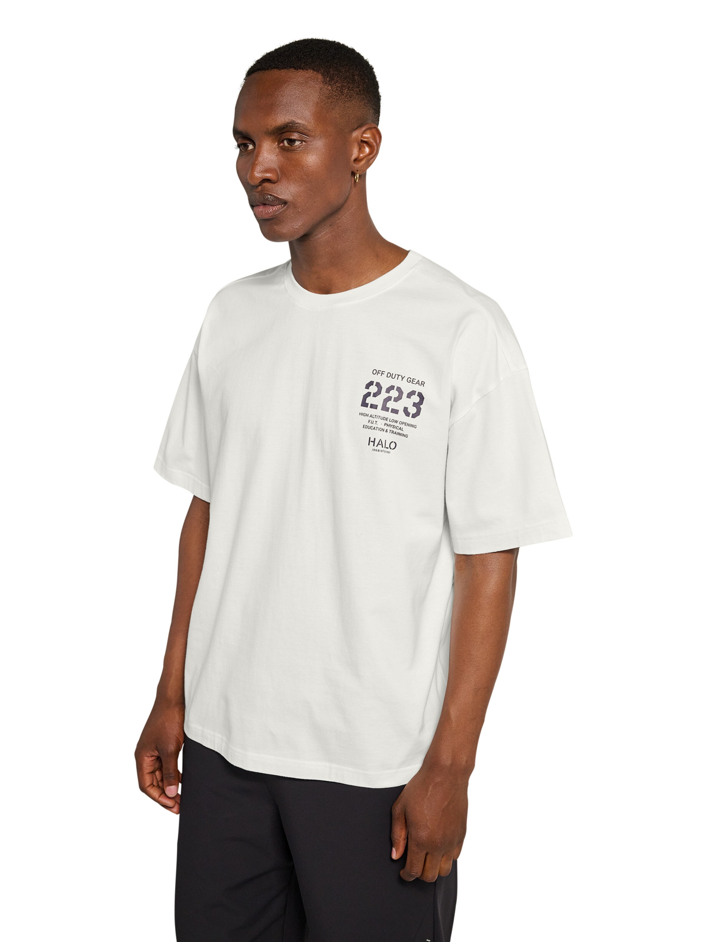 HALO Shirt in Wit: voorkant