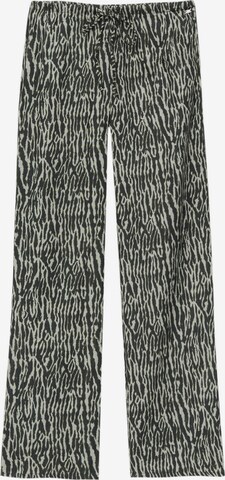 Pull&Bear Wide leg Trousers in Green: front