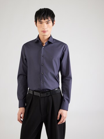 Michael Kors Slim fit Overhemd in Blauw: voorkant