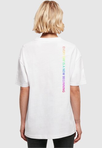Merchcode Shirt 'Hope Rainbow' in Wit