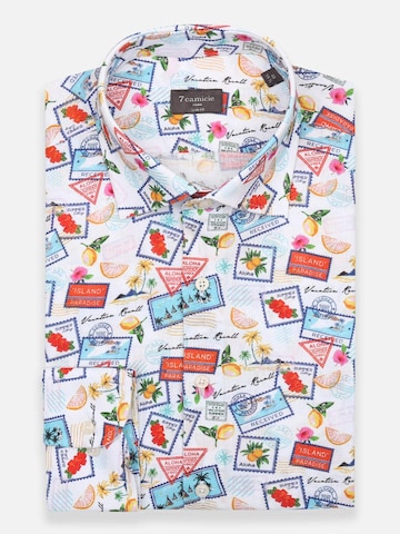 7Camicie Slim Fit Businesshemd 'Firenze'‌ in Weiß