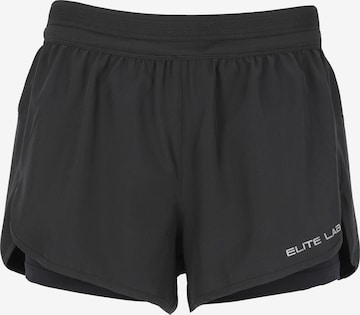 ELITE LAB Regular Pants 'Run' in Black: front