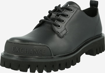 ARMANI EXCHANGE Veterschoen in Zwart: voorkant