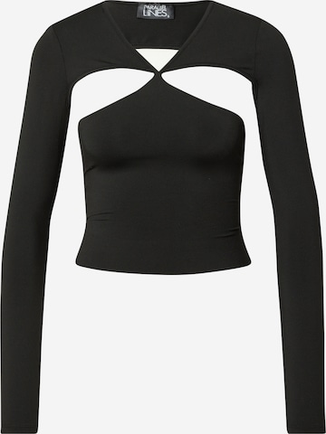 Parallel Lines Shirt in Black: front