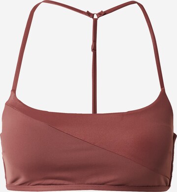Calvin Klein Swimwear صدرية قطعة علوية من البيكيني بلون بني: الأمام