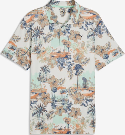 PUMA Functioneel shirt in S in de kleur Donkerblauw / Pastelgroen / Oranje / Wit, Productweergave