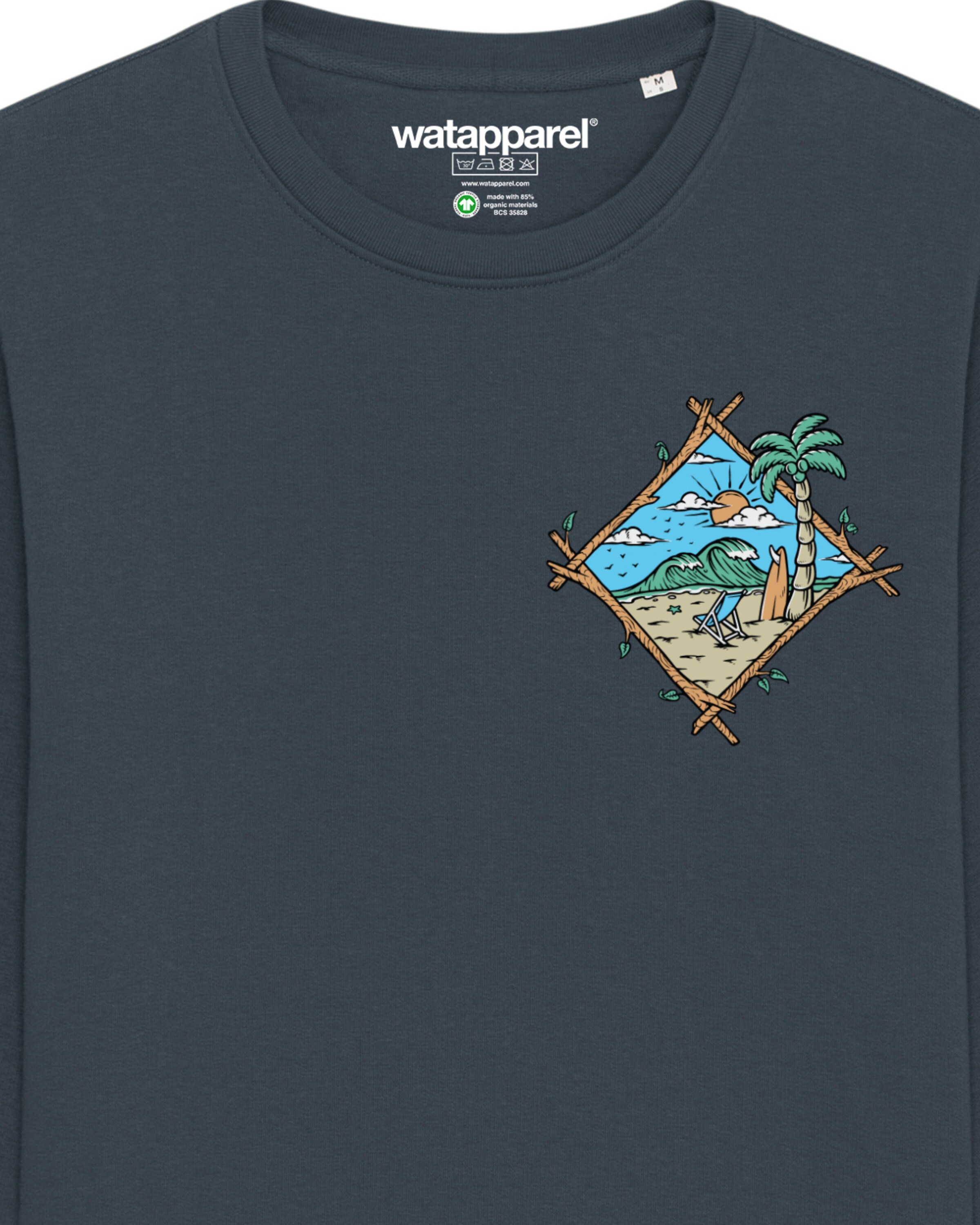 Felpa 'Beach is calling' di Watapparel in blu