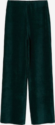 MANGO Flared Pants 'PANA' in Green: front