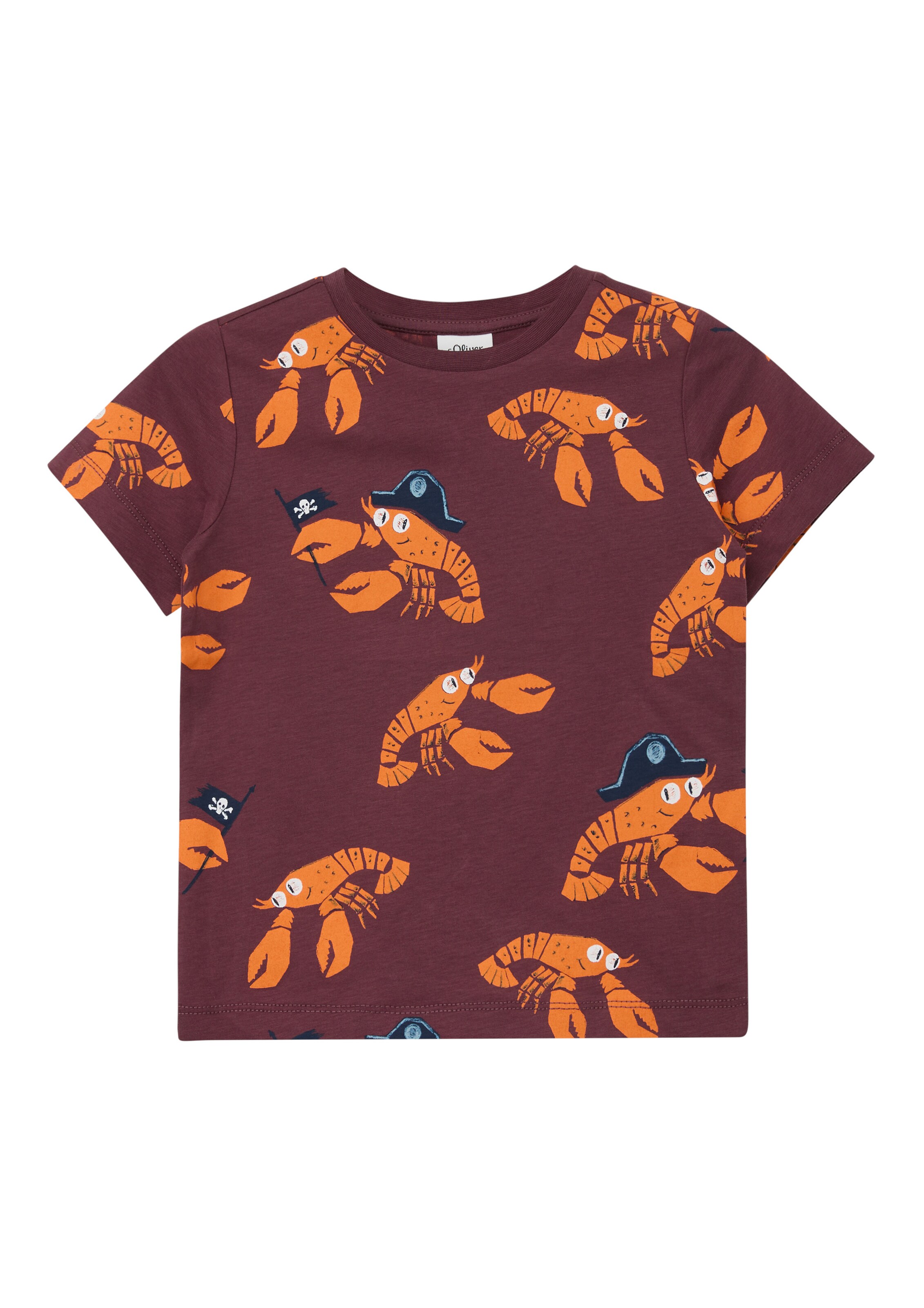 s.Oliver T-Shirt en 140 en bourgogne, Vue avec produit