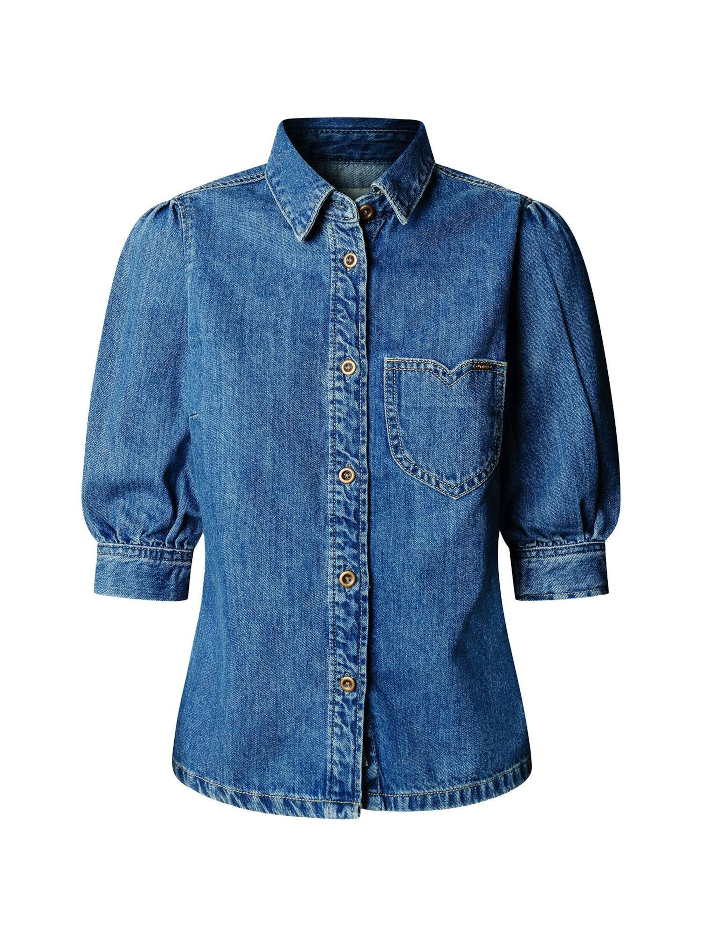 Pepe Jeans Chemisier 'Macie' en bleu denim, Vue avec produit