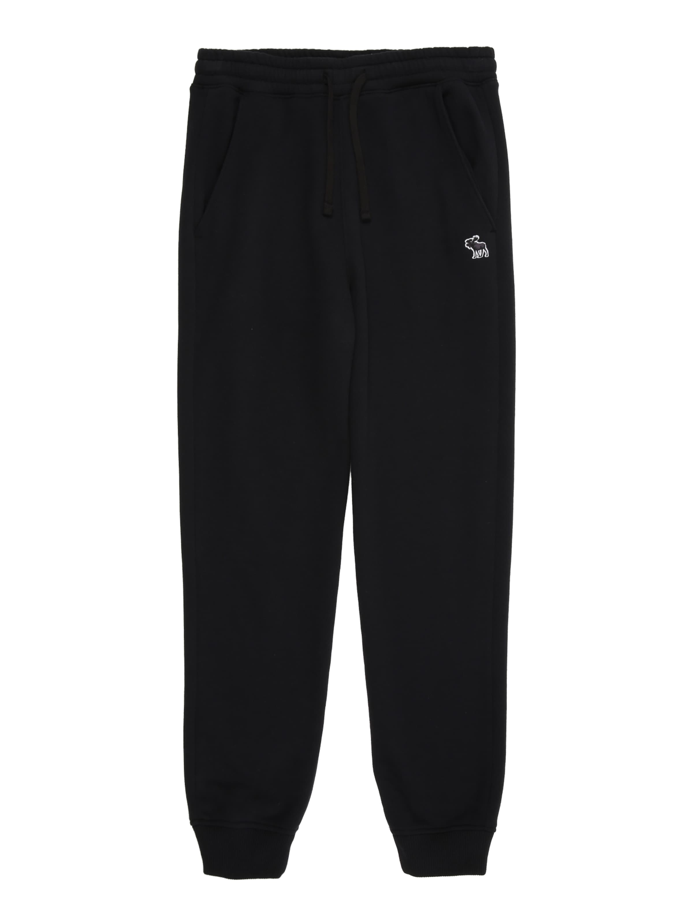 juoda Abercrombie & Fitch Siaurėjantis Kelnės 'Essential': priekis