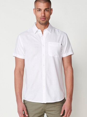 Regular fit Camicia di KOROSHI in bianco: frontale