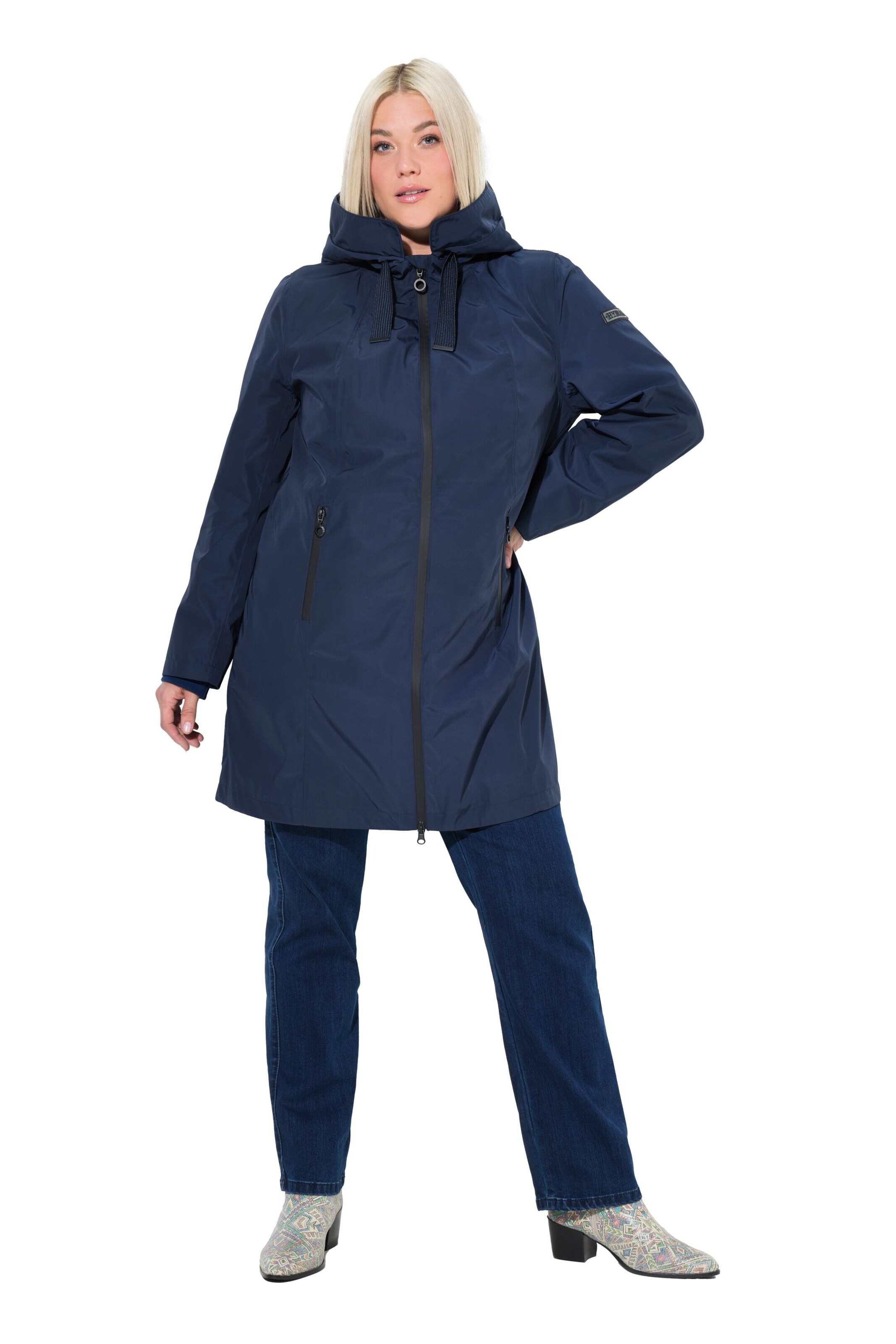 Ulla Popken Performance Jacket in Blue: front