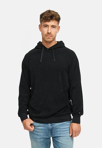 INDICODE JEANS Sweatshirt 'Nemoto' in Zwart: voorkant