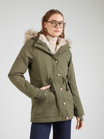 HOLLISTER Zimní parka – zelená: přední strana