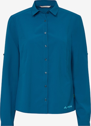 VAUDE Multifunctionele blouse 'Rosemoor' in Blauw: voorkant