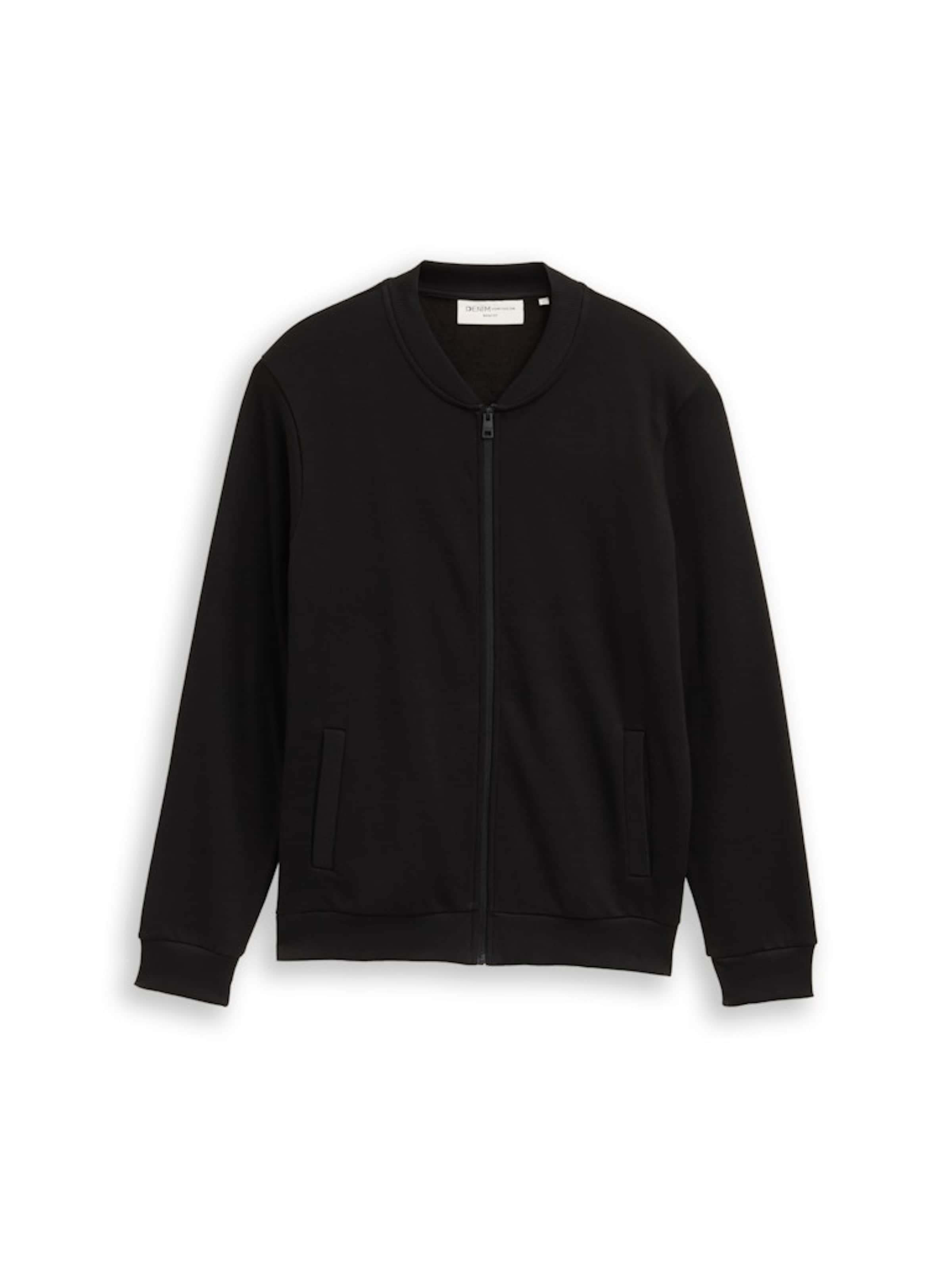 TOM TAILOR DENIM Sweatshirt in Black: front
