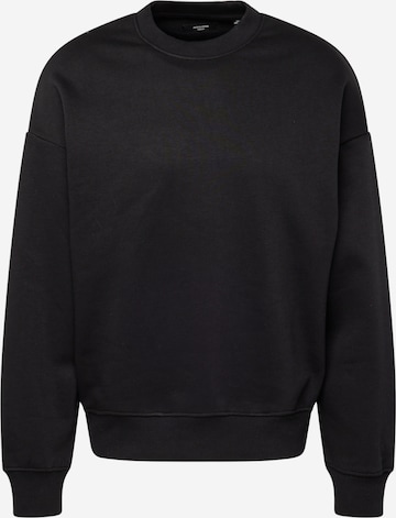 JACK & JONES Sweatshirt 'HARVEY' in Zwart: voorkant