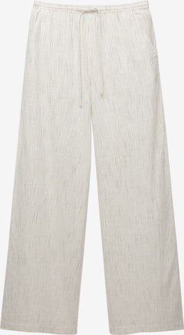 Pull&Bear Wide Leg Housut värissä beige: etupuoli