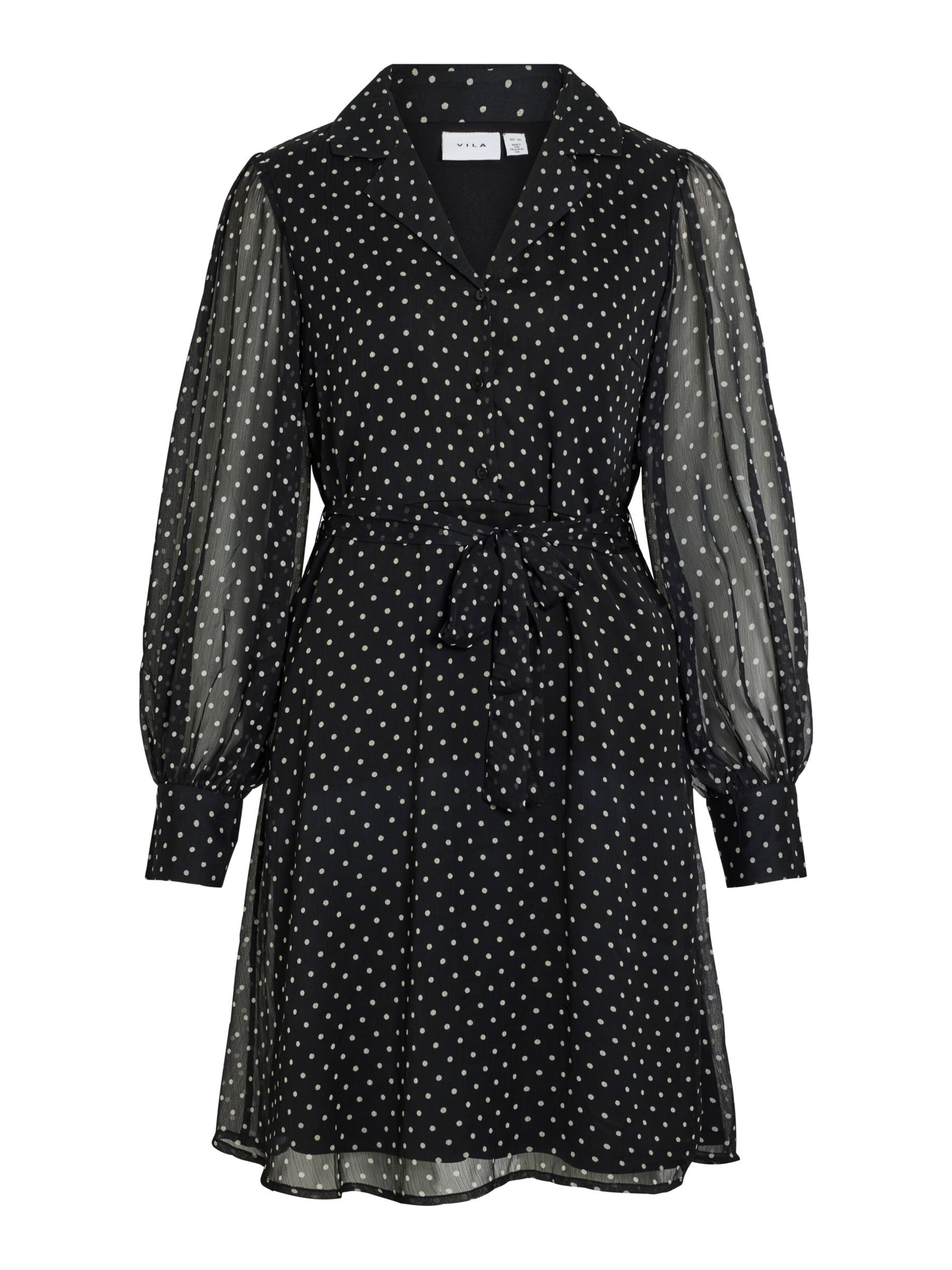 VILA Kjole 'VICARLA' i sort: forside