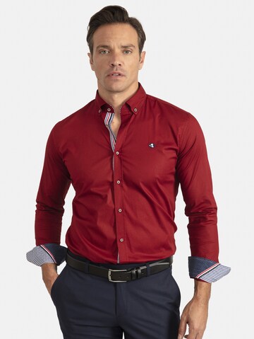 Sir Raymond Tailor Regular fit Button Up Shirt 'Josh' in Red