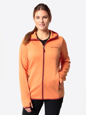 VAUDE Functionele fleece jas 'Valsorda' in Oranje: voorkant