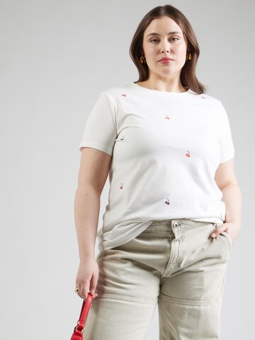 ONLY Carmakoma - Camiseta 'CARBELLIS' en blanco: frente