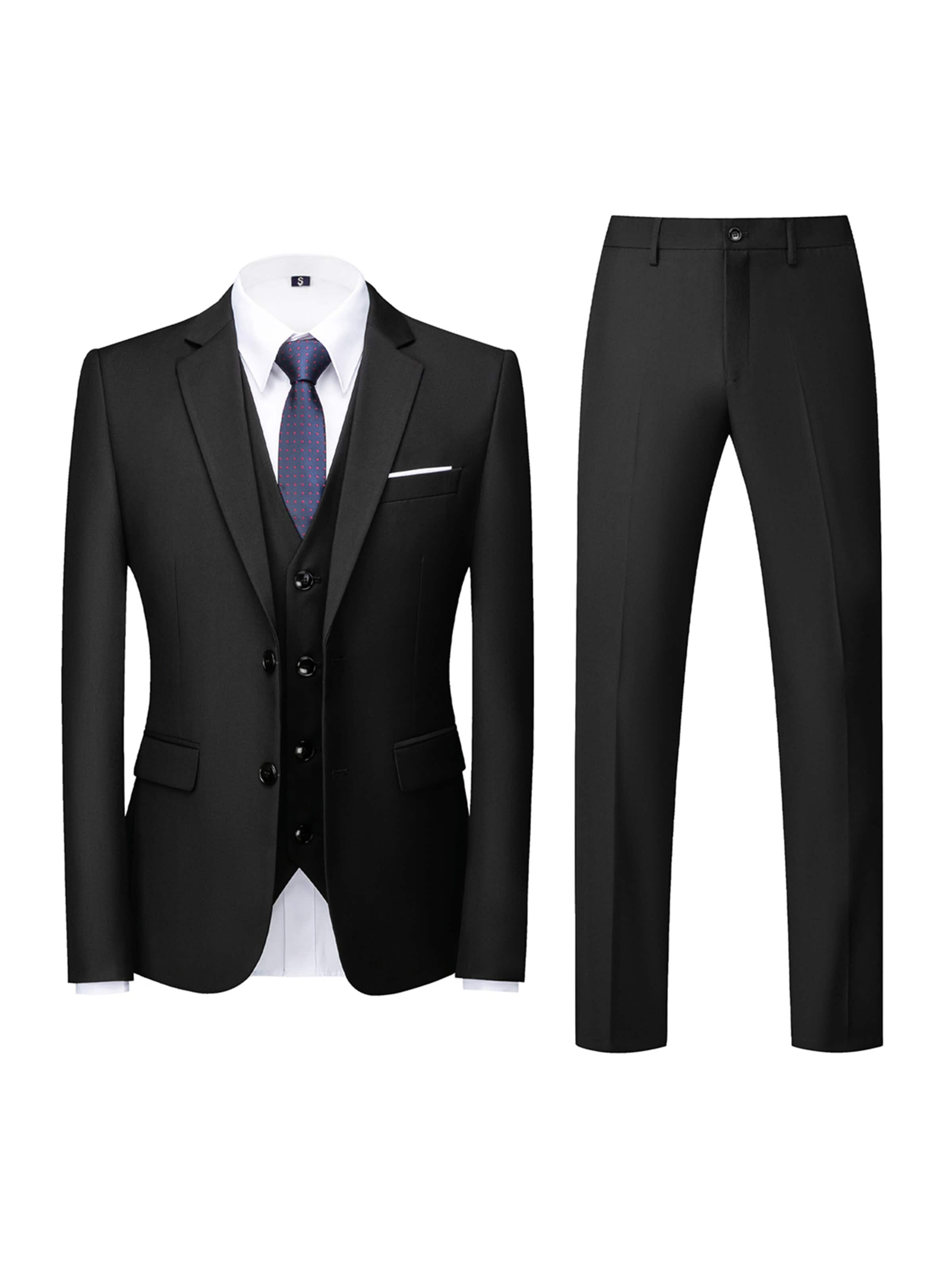 YOUTHUP Suit 'Terzett' in 44/Regular in Black, Item view