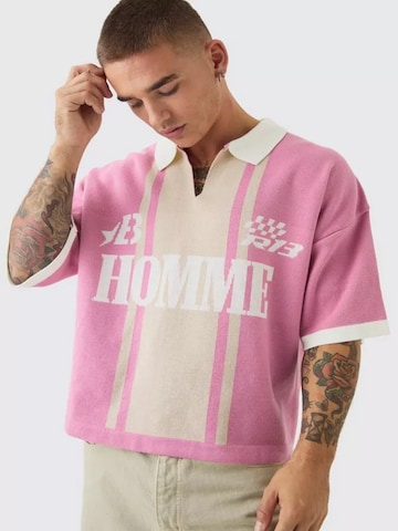 Maglia trikot 'UNICORN Oversized Knitted Boxy Football Polo S M L XL' di UNICORN in rosa: frontale