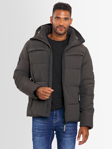 Alessandro Salvarini Winter Jacket in Grey: front