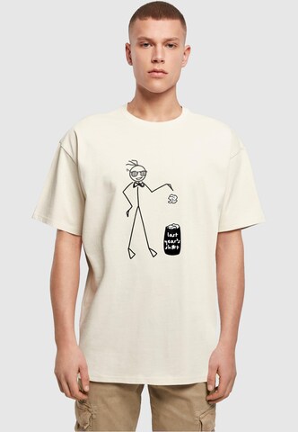 Merchcode - Camisa 'Last Year' em bege: frente