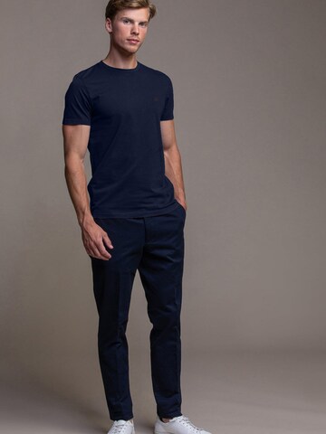 Laurent Vergne Shirt 'Thierry T-Shirt Navy Blue' in Blue
