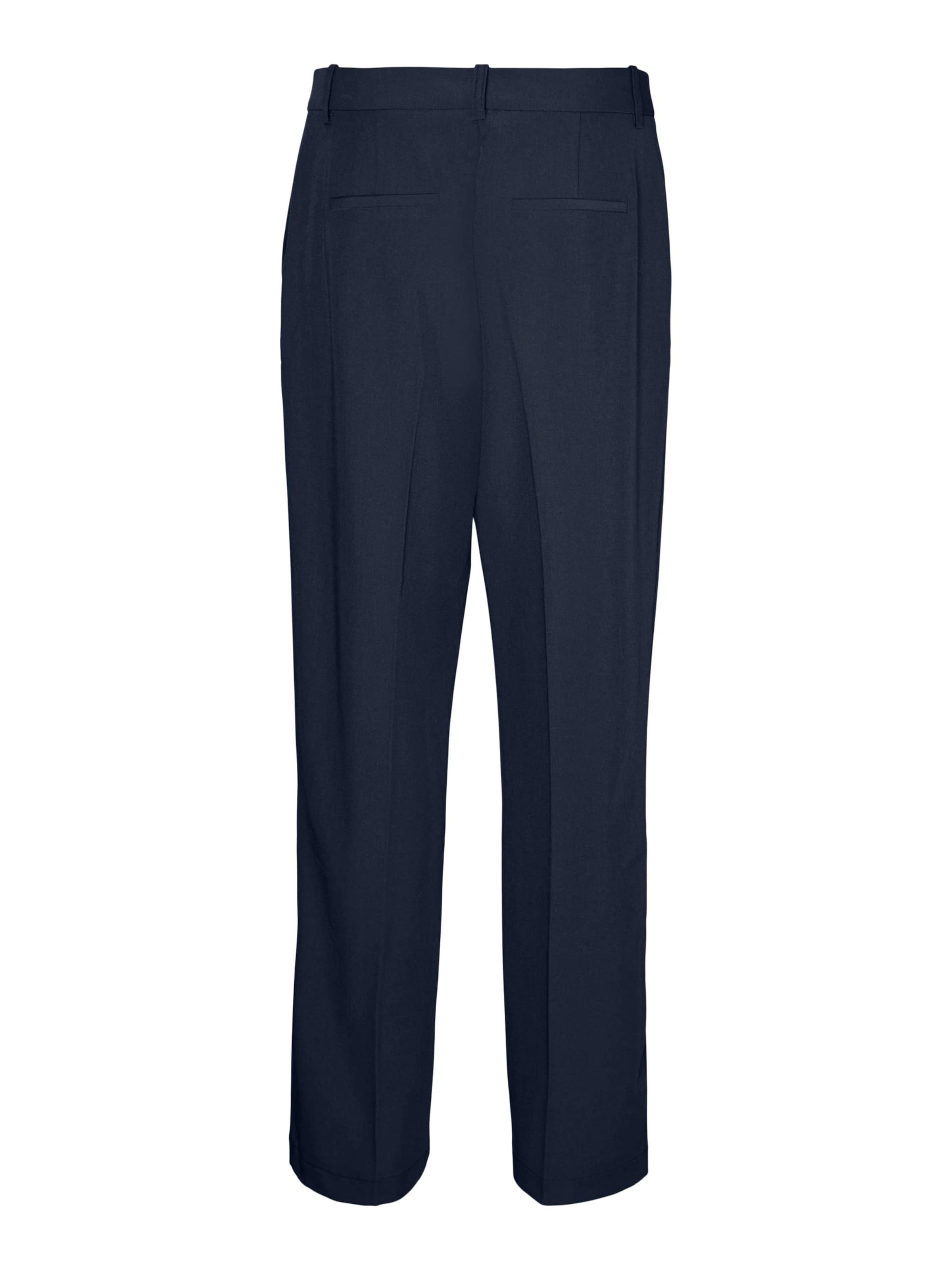VERO MODA Regular Trousers with creases in Blue