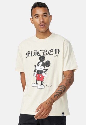 Recovered Shirt 'Disney Grumpy Mickey' in Beige: front