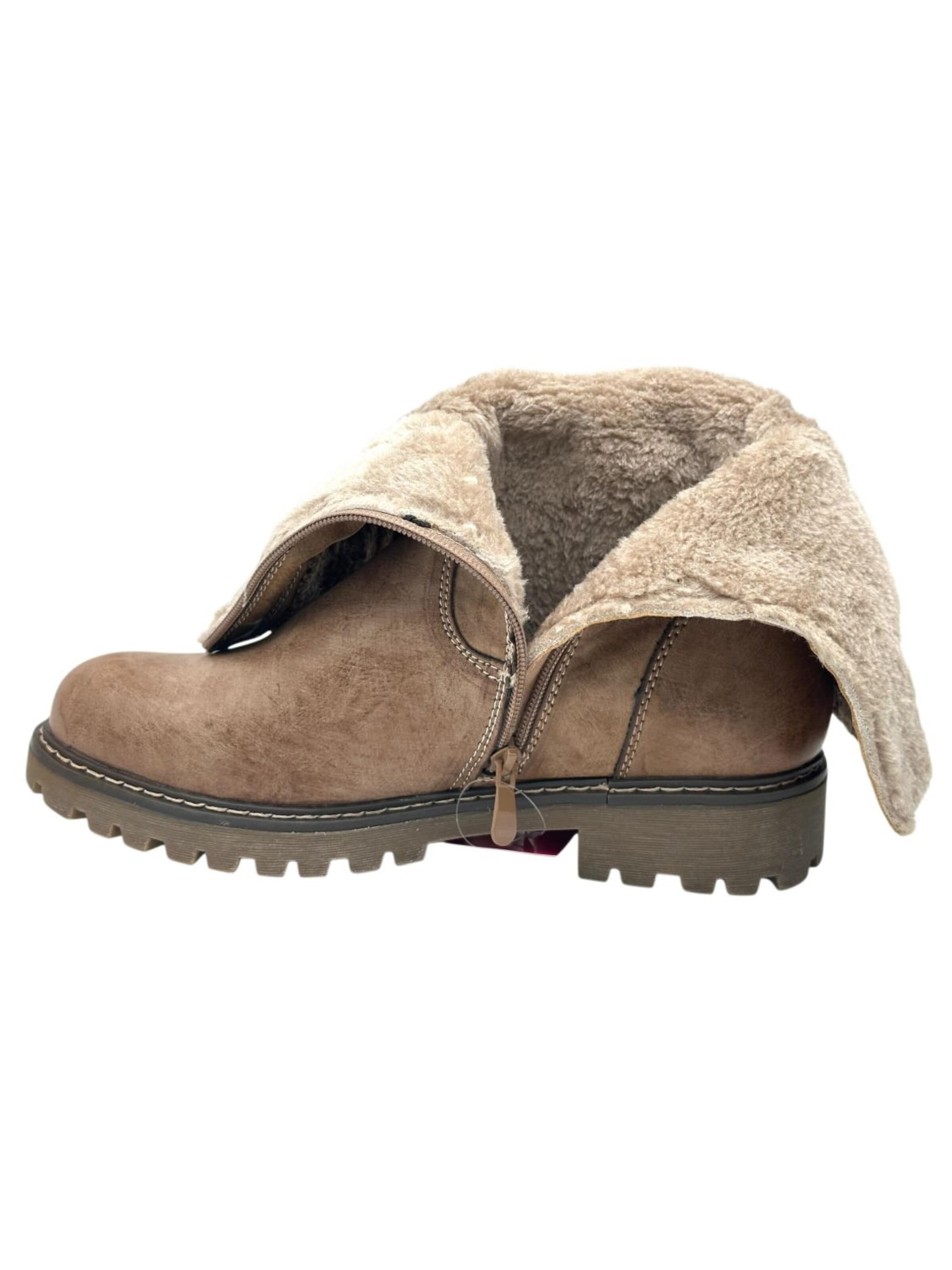 Nowaland Booties 'Damen gefütterte Winterstiefeletten' in Green