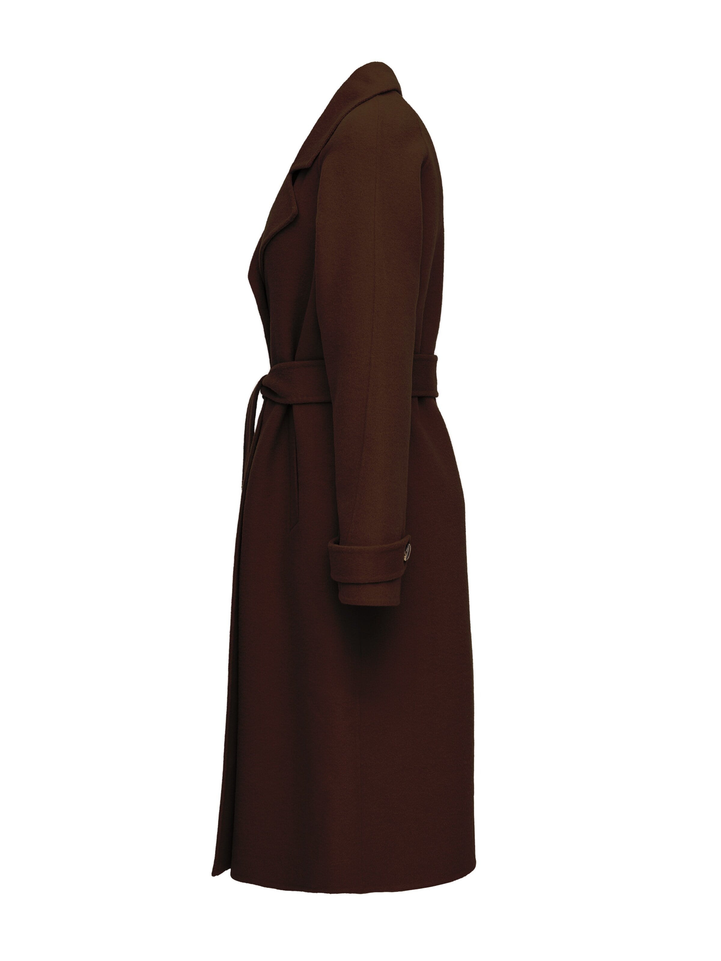 MANISA Between-season jacket 'Wollmantel' in Brown