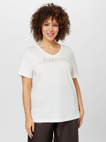 SAMOON - Camiseta en blanco: frente