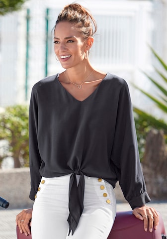 VIVANCE Blouse in Black: front