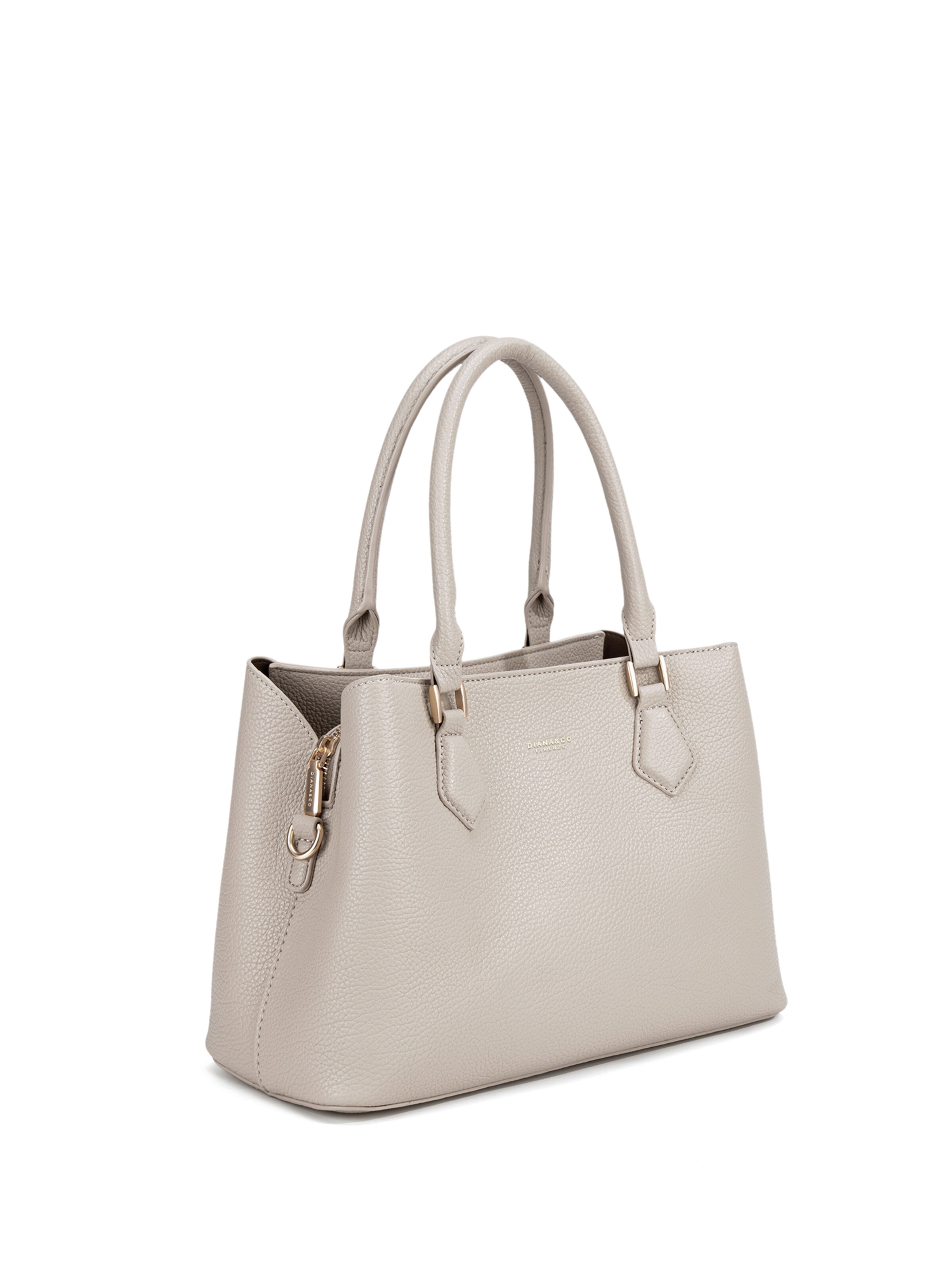 Borsa a mano 'Borsa a Mano Donna Vegan Leather con Tracolla Rimovibile - Diana&Co' di Diana&Co. in beige