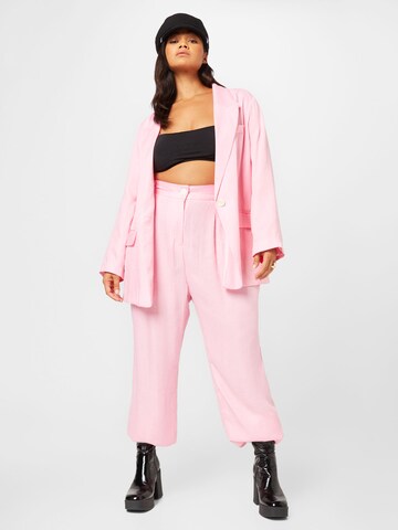 Wide leg Pantaloni con pieghe di River Island Plus in rosa