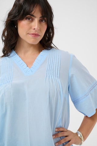 KAFFE CURVE Bluse 'Valeria' in Blau