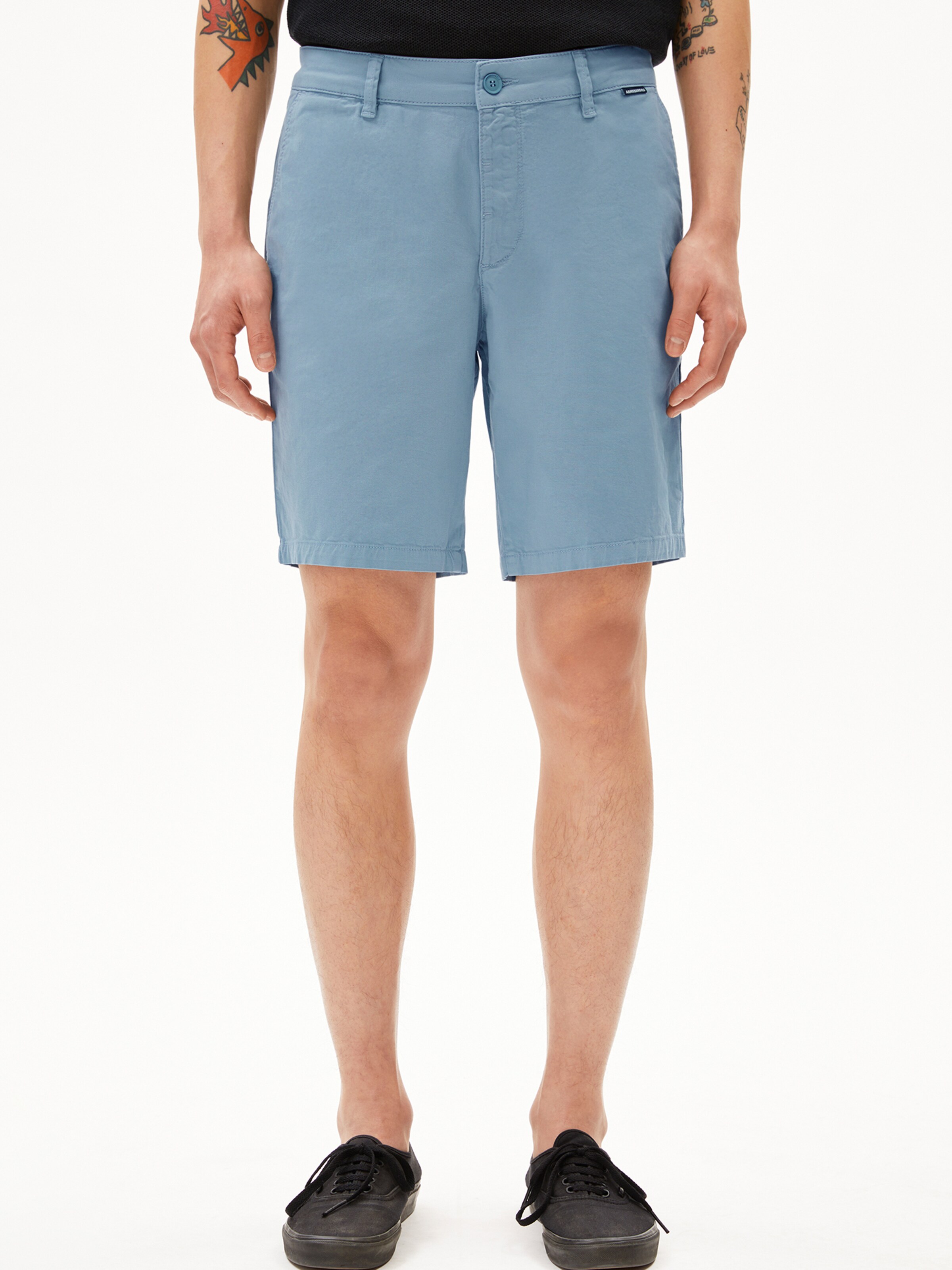 ARMEDANGELS Regular Trousers in Blue: front