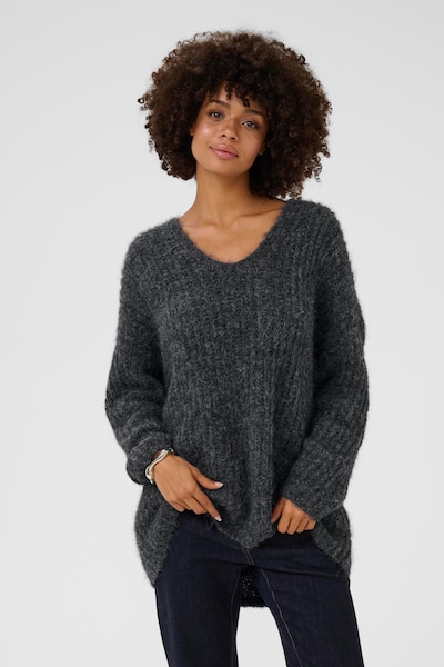 CULTURE Pullover 'CU Brava' ' in schwarzmeliert, Produktansicht